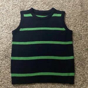 Boys vest, size medium, dark blue & green